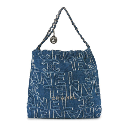 Chanel Denim Patchwork Quilted Chanel 22 Blue 1 of 11
