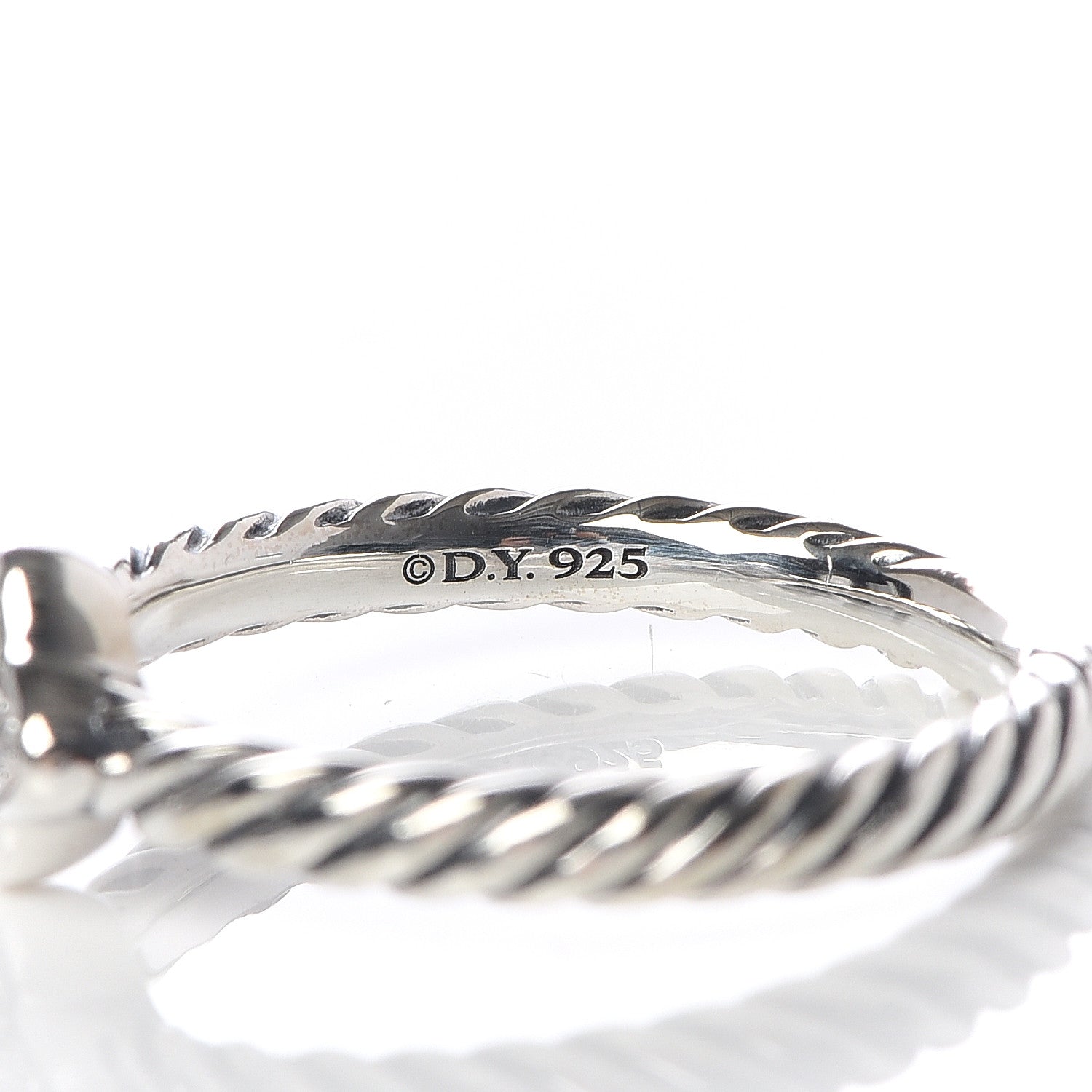 David Yurman Sterling Silver Diamond Quatrefoil Ring 49 4.75 4 of 4