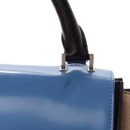 Celine Smooth Calfskin Nubuck Small Tri-Color Trapeze Medium Blue 10 of 20