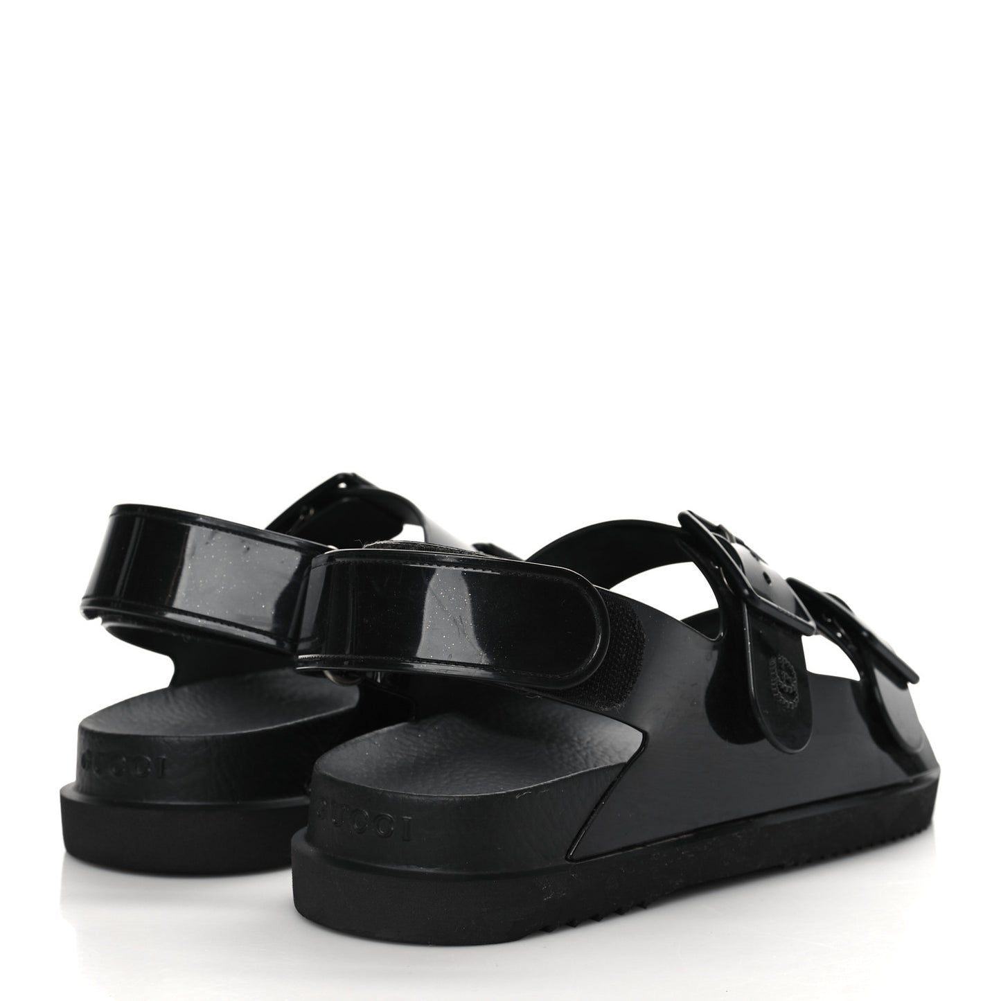 Rubber Mini Double G Womens Isla Dad Sandals 38 Black