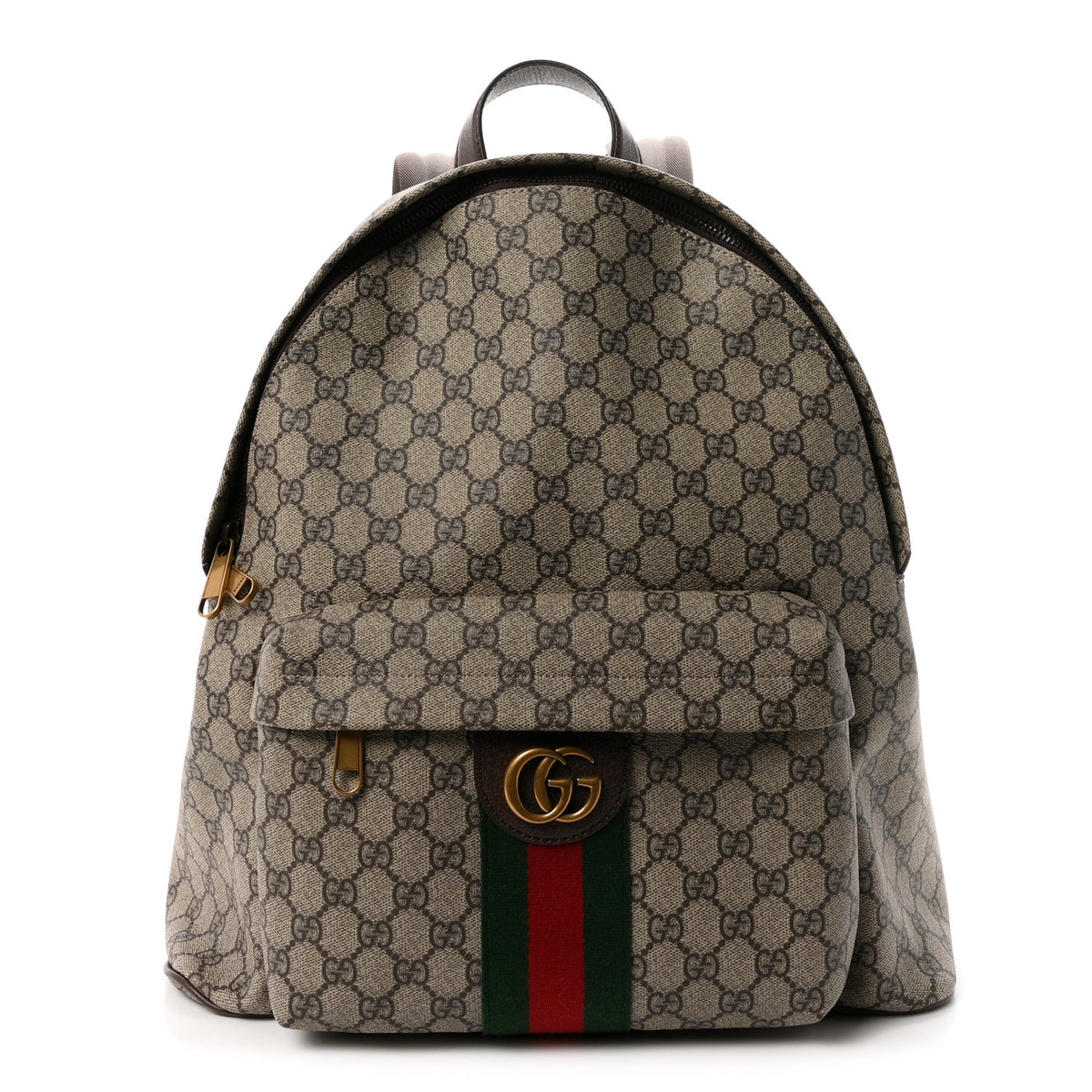 Gucci GG Supreme Monogram Medium Ophidia Backpack Brown 1 of 10