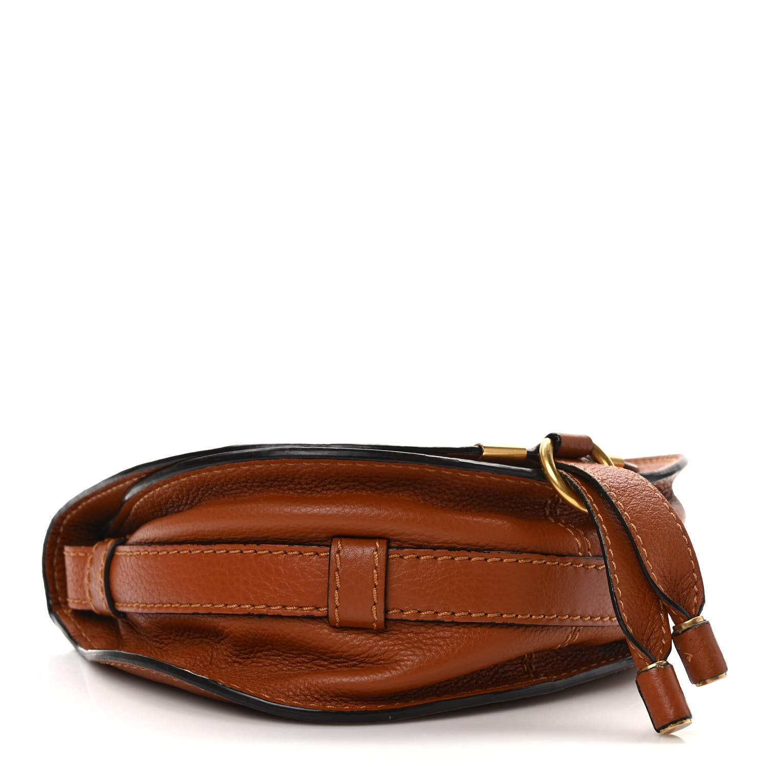 Chloe Grained Calfskin Small Marcie Saddle Bag Tan 4 of 9