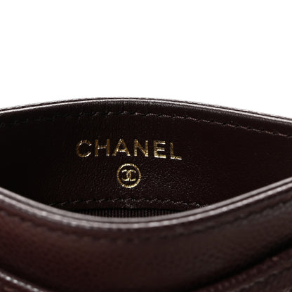 Chanel Caviar Quilted Card Holder Dark Brown 6 of 8