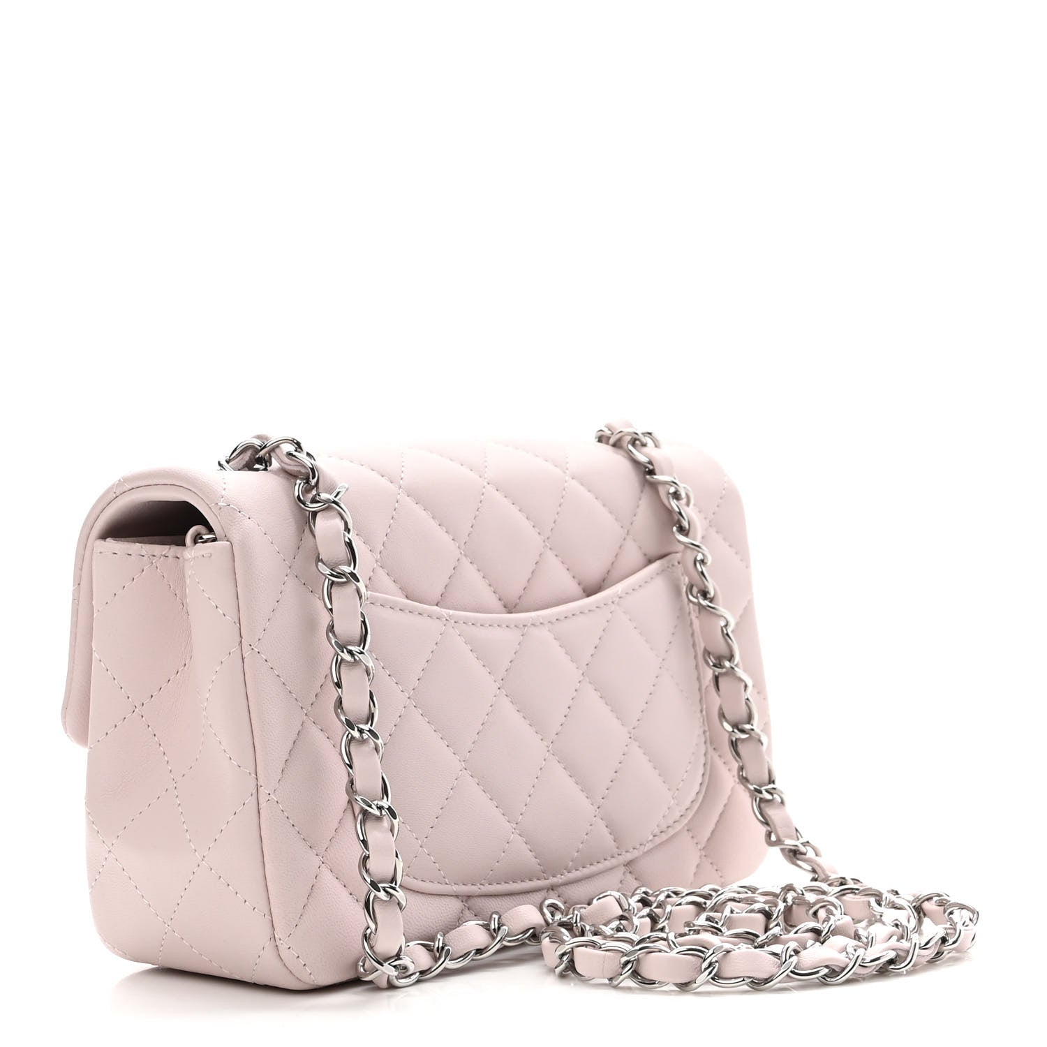 Chanel Lambskin Quilted Mini Rectangular Flap Light Purple 2 of 9