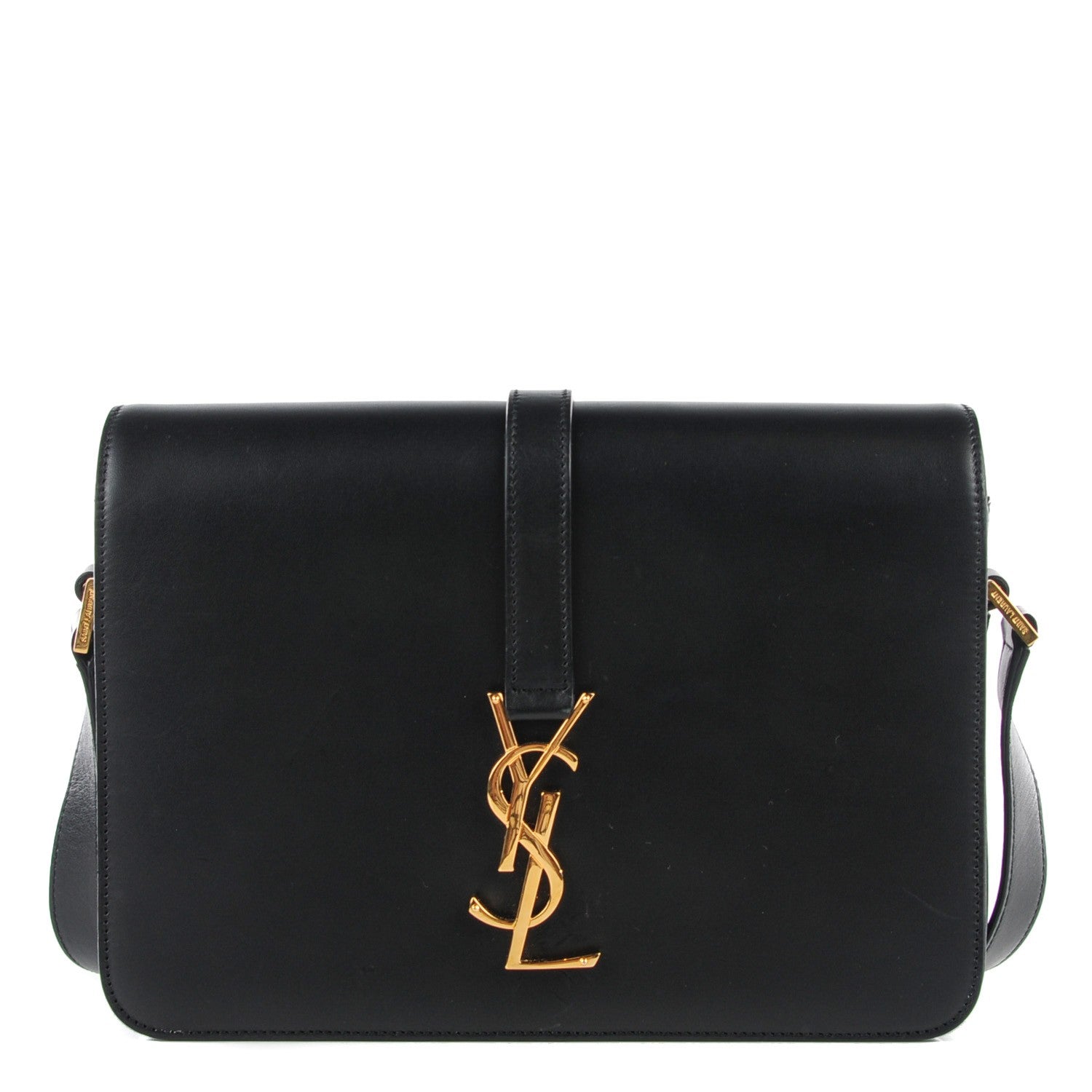 Saint Laurent Smooth Calfskin Medium Classic Monogram Universite Bag Black 1 of 11