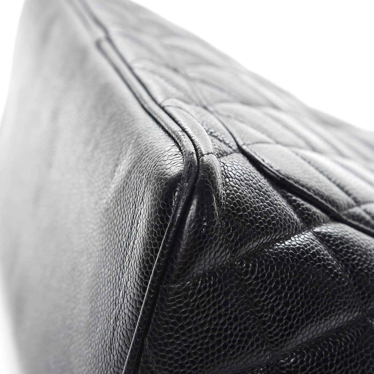 Caviar Quilted Medallion Tote Black