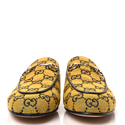 Gucci Monogram Multicolor Malaga Kid Horsebit Womens Princetown Slippers 38.5 Yellow Blue 2 of 9