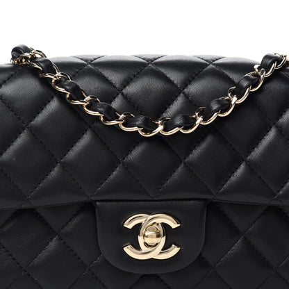 Chanel Lambskin Quilted Mini Rectangular Flap Black 12 of 12