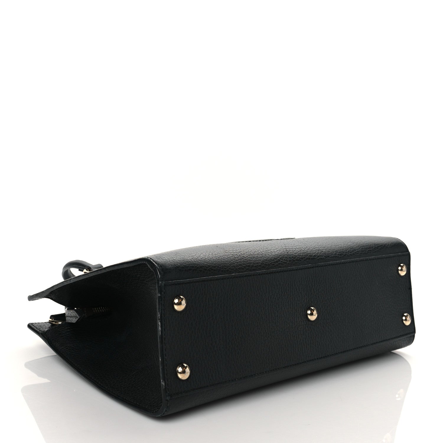 Gucci Pebbled Calfskin Medium Soho Top Handle Satchel Black 4 of 11