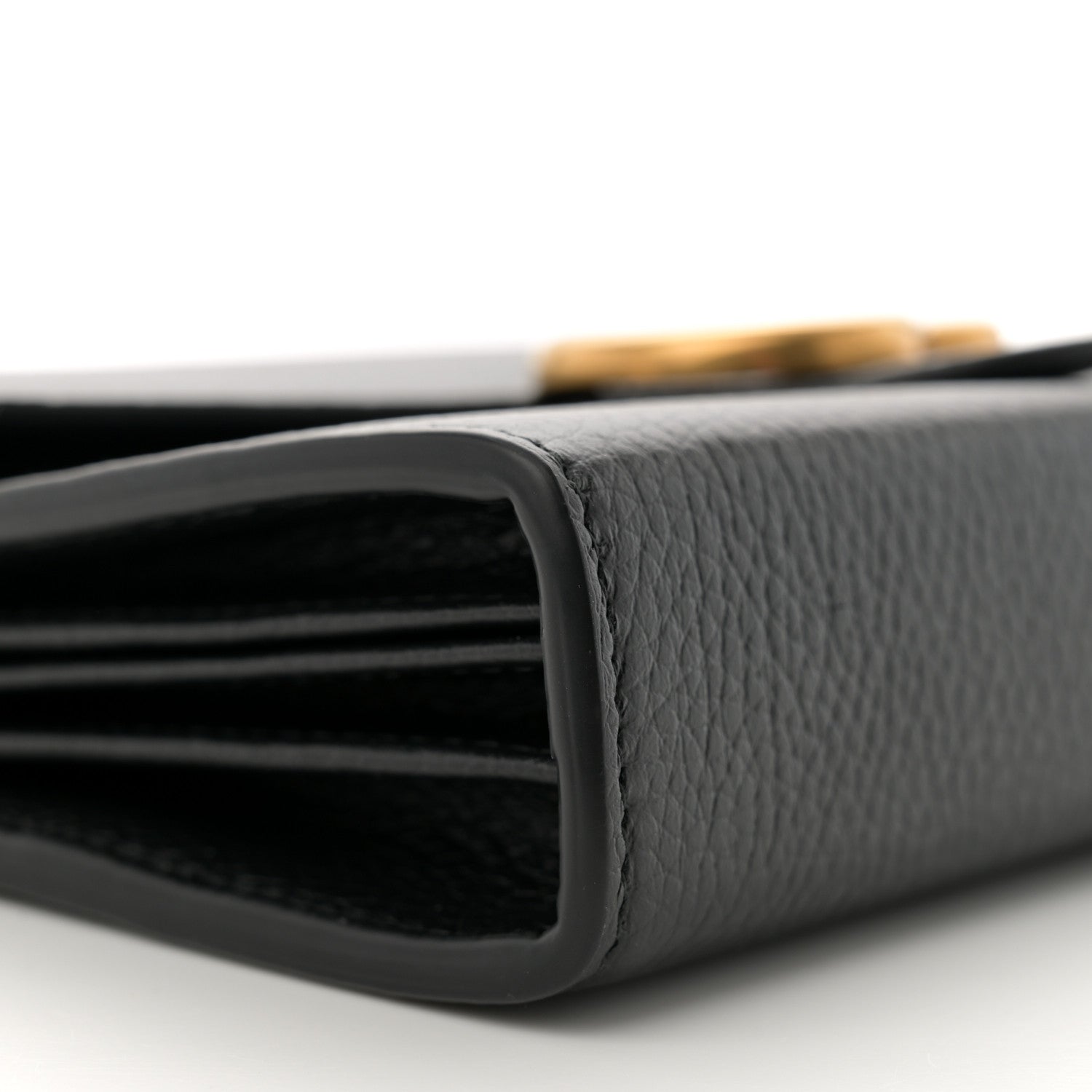 Gucci Calfskin GG Marmont Chain Wallet Black 10 of 12