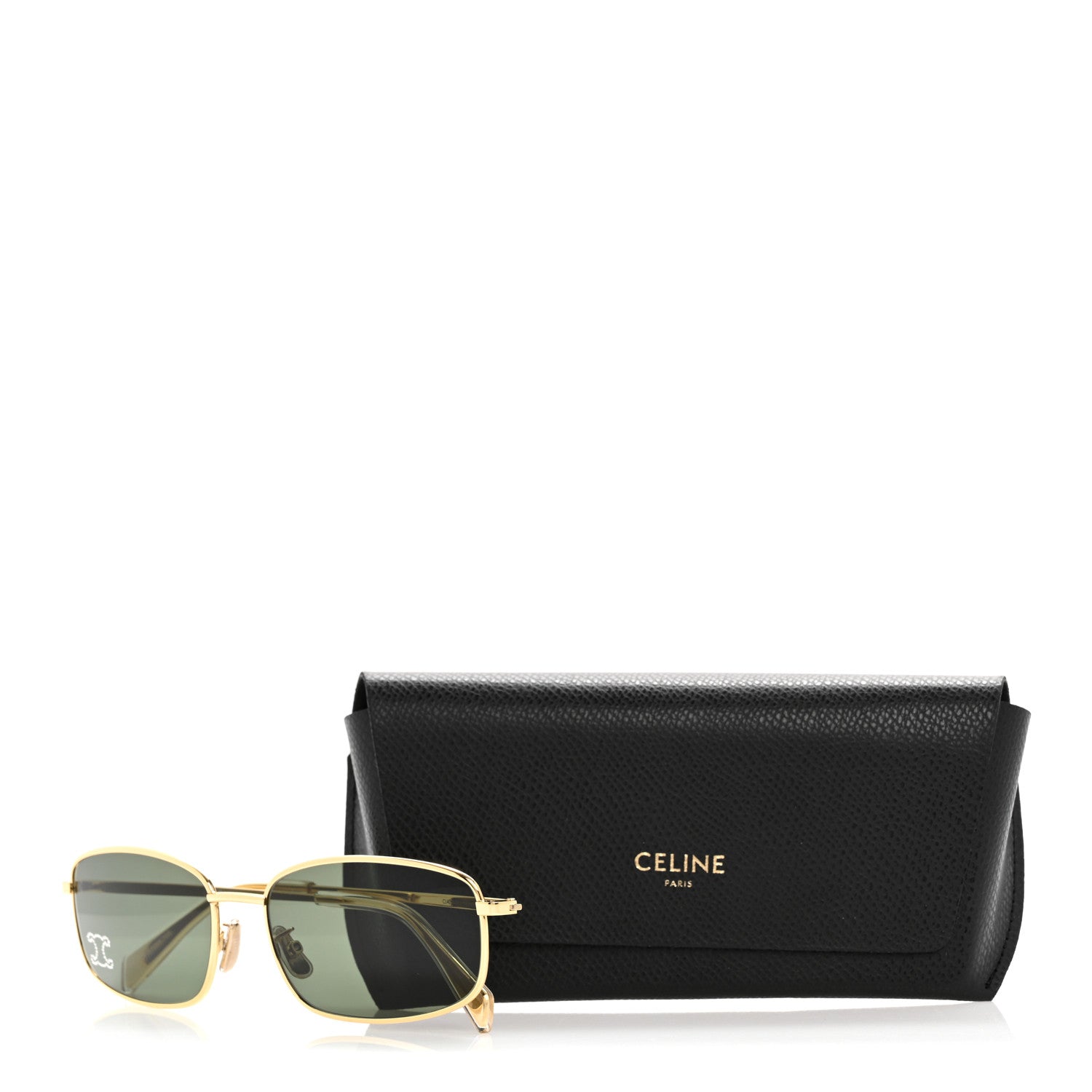 Celine Metal Rhinestone Sunglasses CL40285U Gold 15 of 16