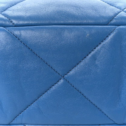 Chanel Lambskin Quilted Large Chanel 19 Flap Blue 12 of 12