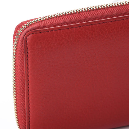 Gucci Pebbled Calfskin Soho Zip Around Wallet Red 8 of 11