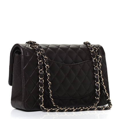 Chanel Lambskin Quilted Medium Double Flap Dark Brown 2 of 4