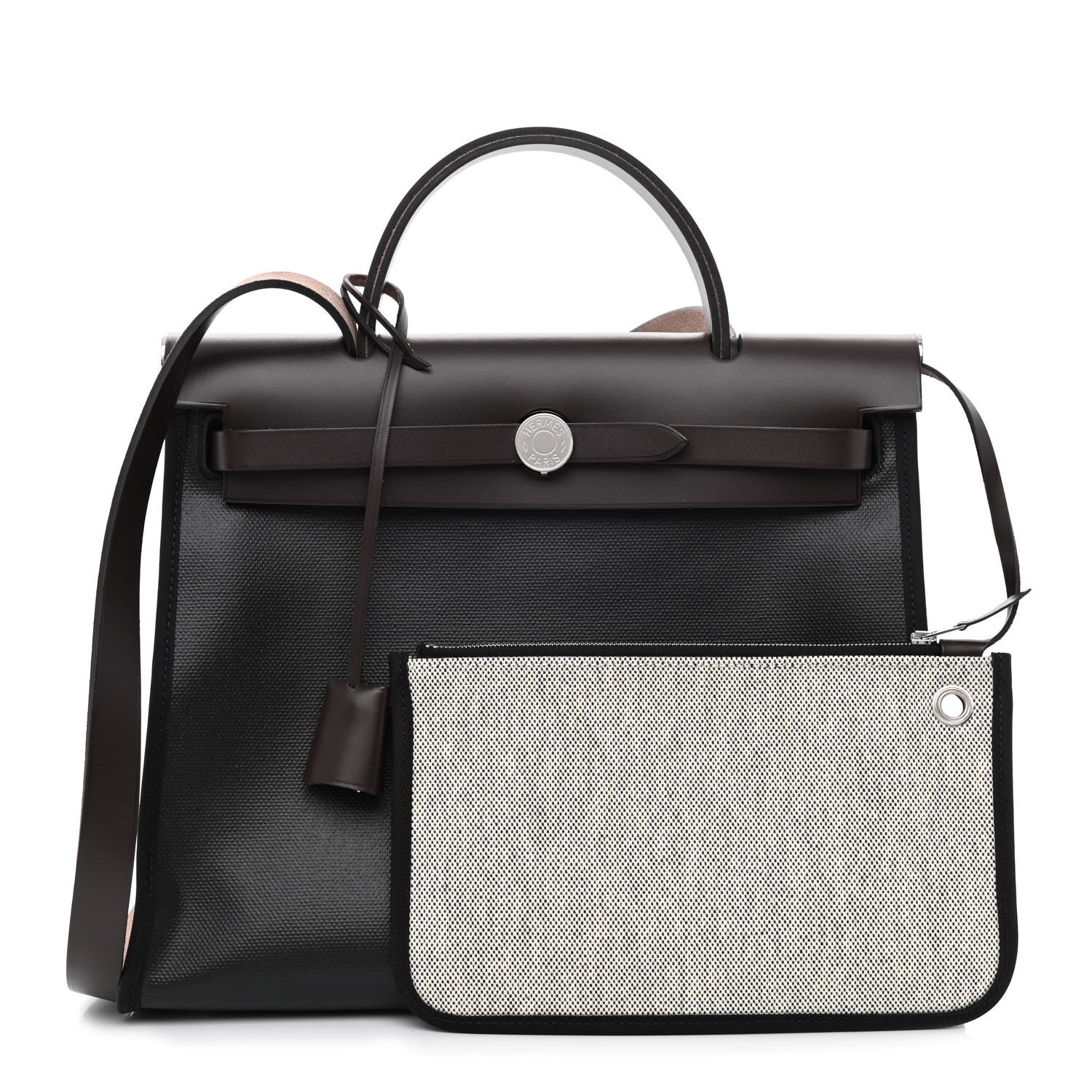 Hermes Toile H Berline Vache Hunter Herbag Zip PM 31 Black Ebene 1 of 13