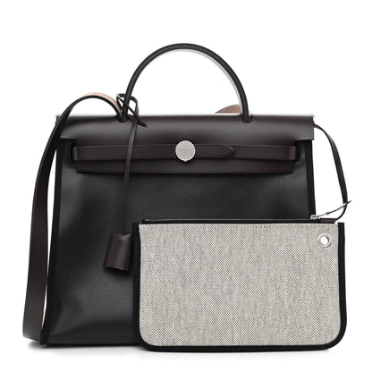 Hermes Toile H Berline Vache Hunter Herbag Zip PM 31 Black Ebene 1 of 13