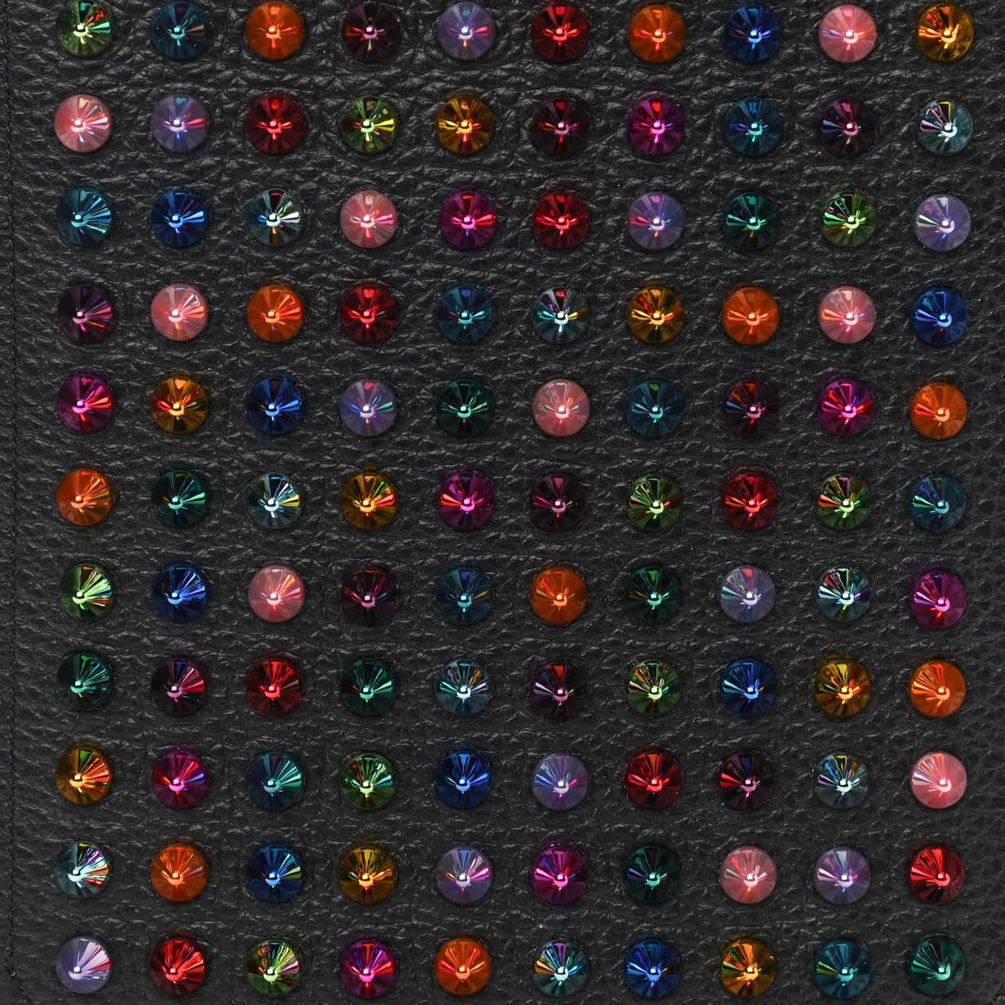 Empire Calfskin Spikes Loubilab Clutch Black Multicolor