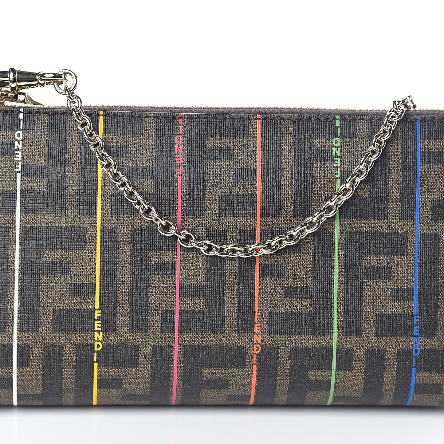 Zucca Spalmati Striped Pochette Tobacco Multicolor