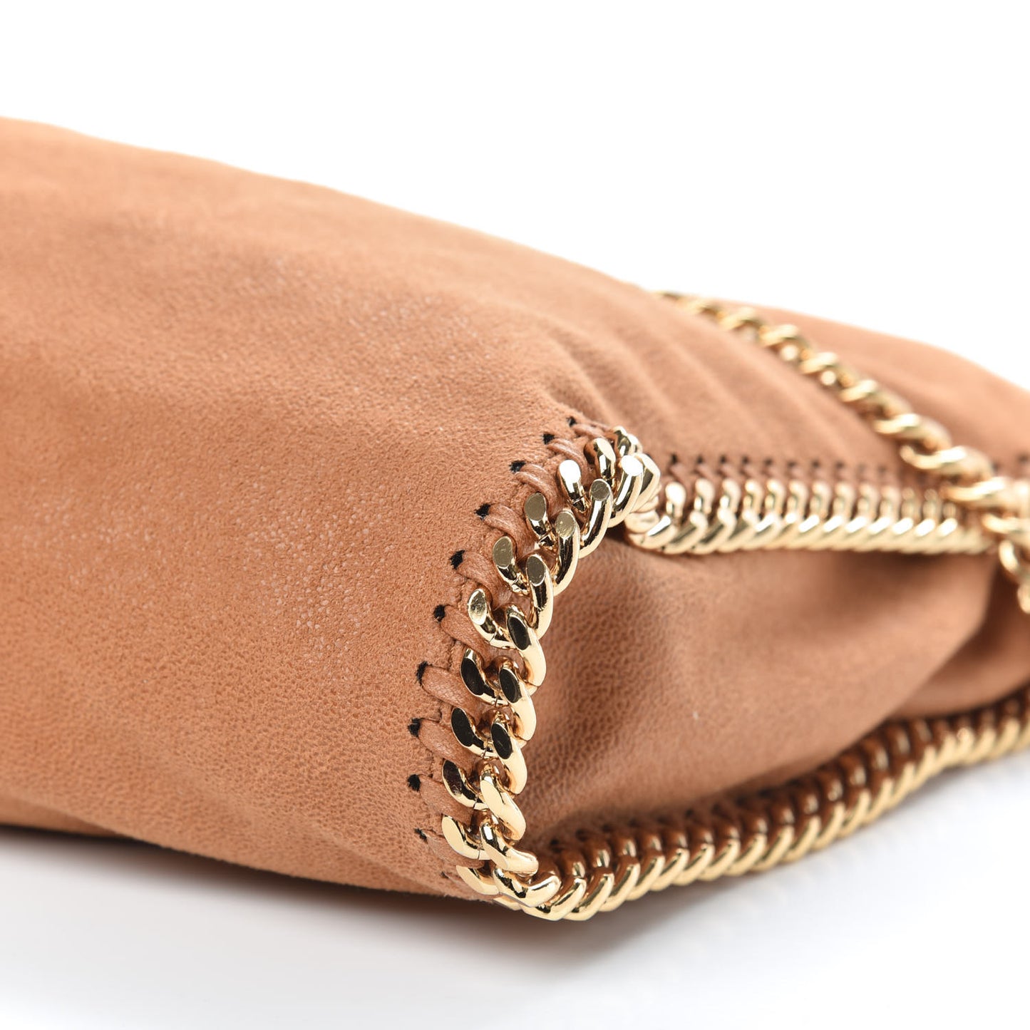 Shaggy Deer Falabella Fold Over Tote Brandy