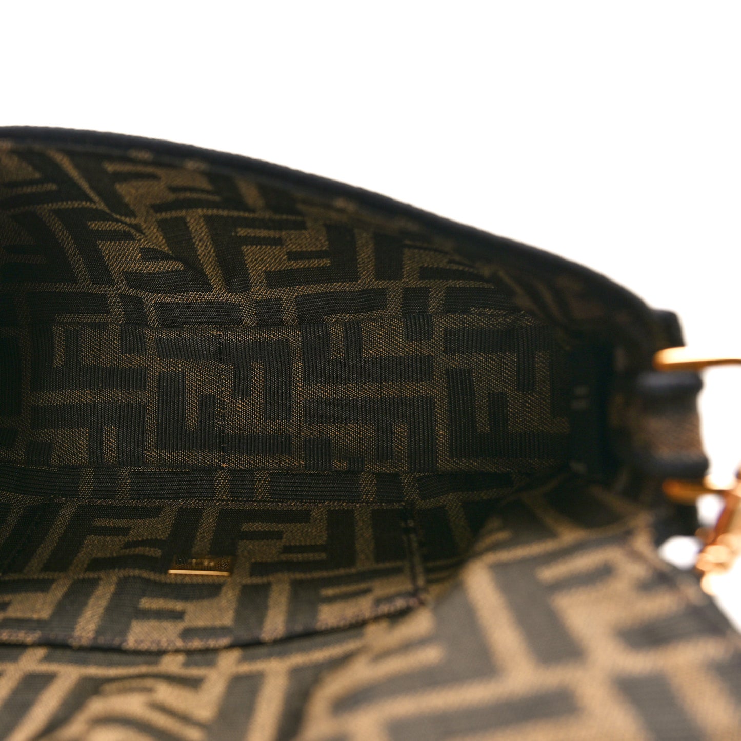 Fabric Jacquard FF 1974 Mini Baguette Tobacco Moro Black