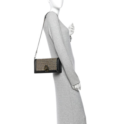 Bottega Veneta Metallic Wool Woven Patent Ayers Olimpia Knot Gold Black 2 of 10