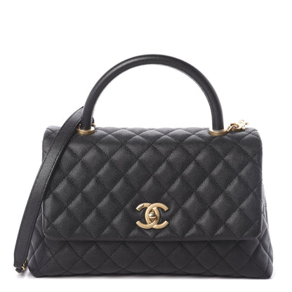 Chanel Caviar Quilted Small Coco Handle Flap Black 1 of 10