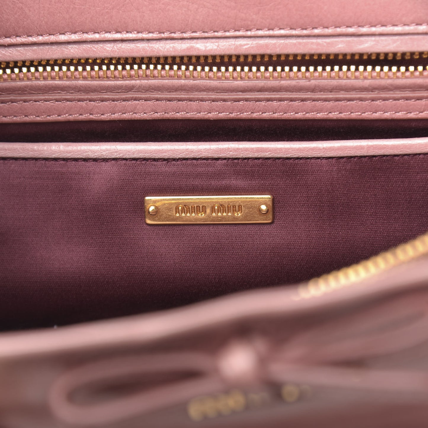 Vitello Shine Bow Tote Mughetto