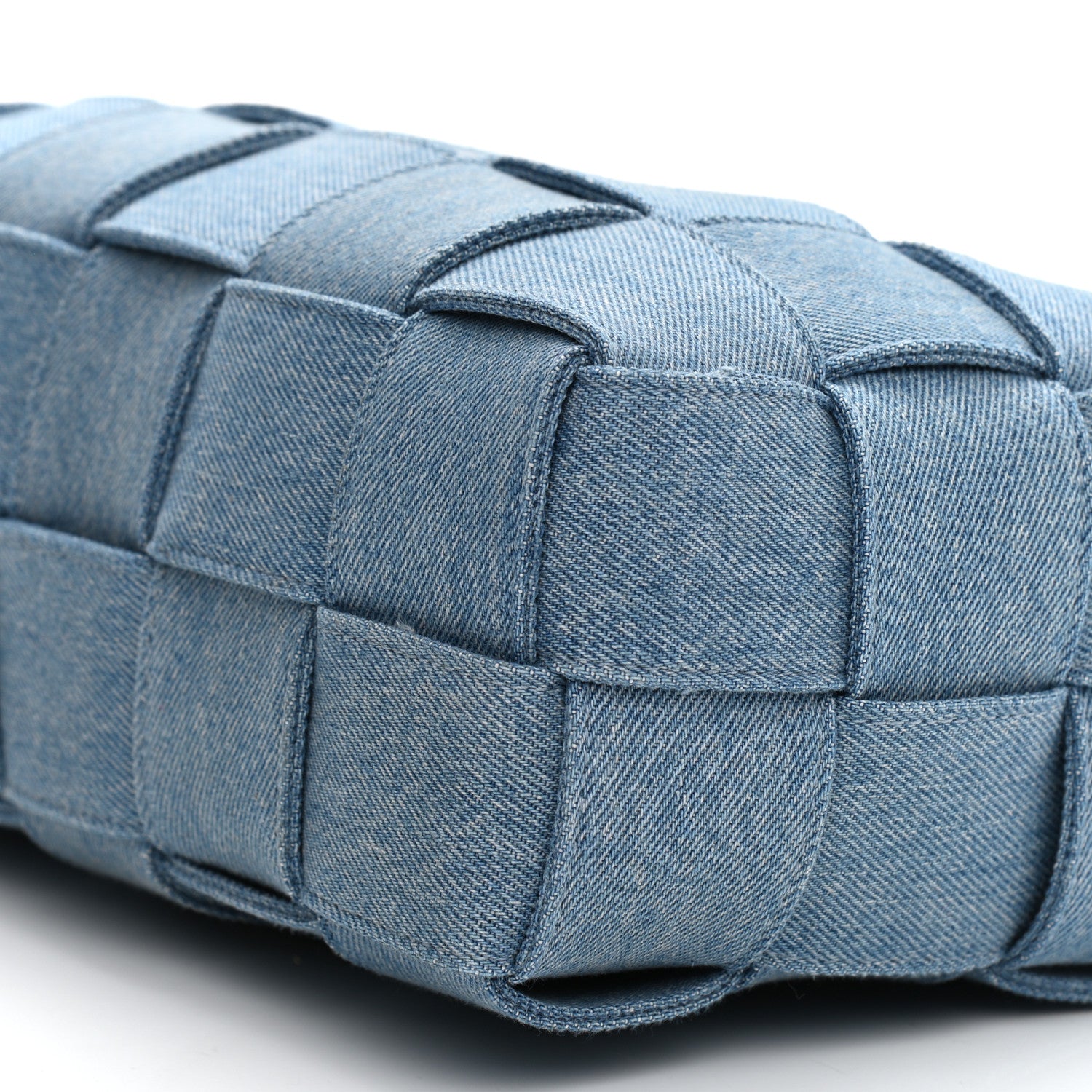 Bottega Veneta Denim Maxi Intrecciato Brick Cassette Bag Indigo 9 of 9