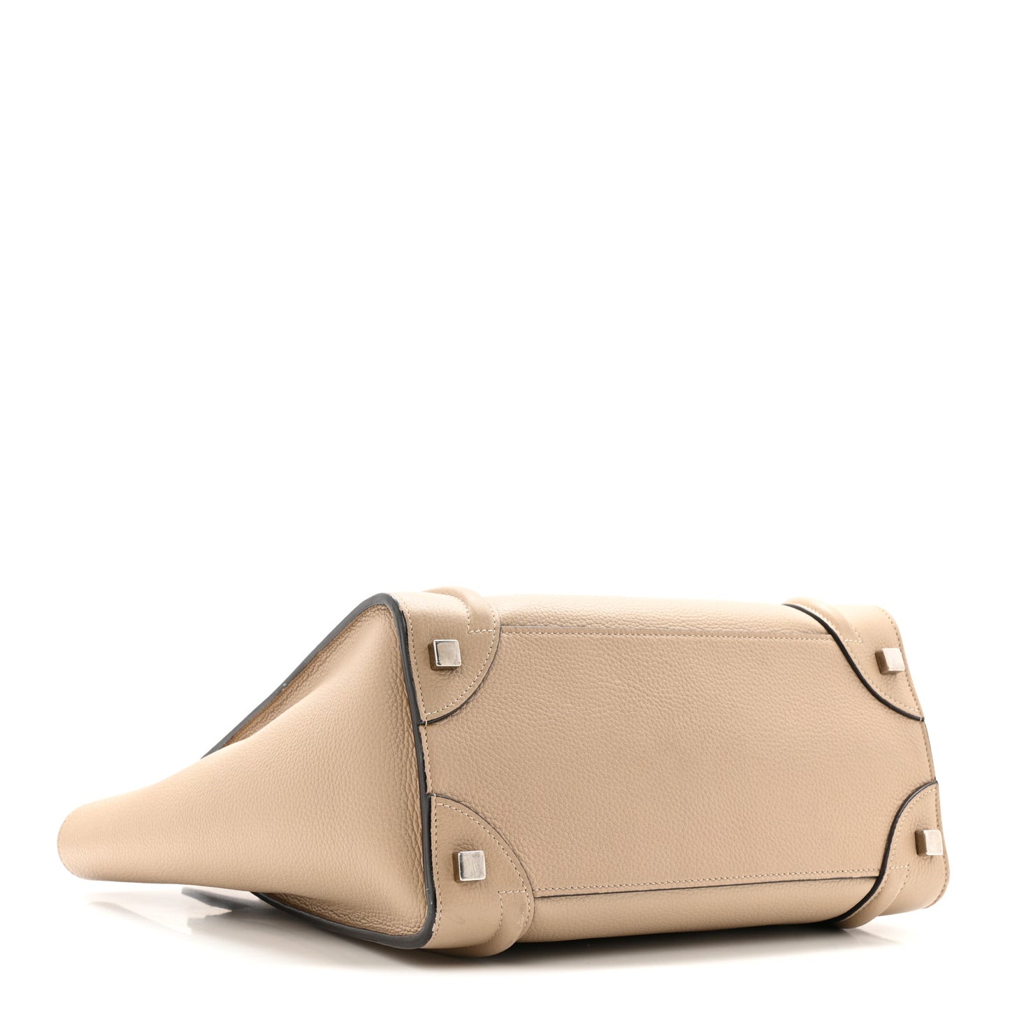 Drummed Calfskin Micro Luggage Dune