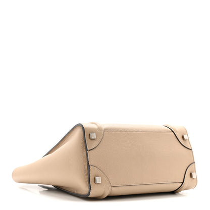 Celine Drummed Calfskin Micro Luggage Dune 4 of 17