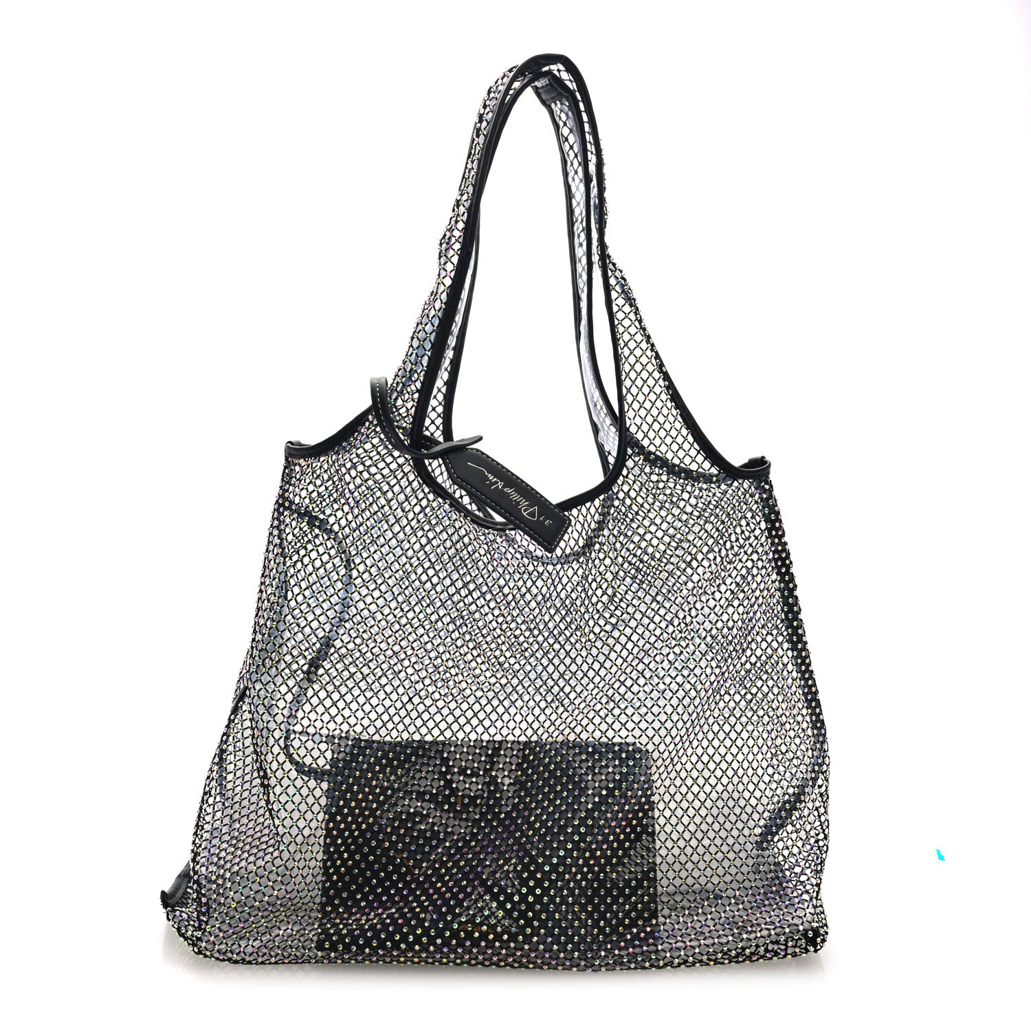 3.1 Phillip Lim PVC Crystal Mesh Market Tote Black 1 of 10