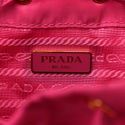 Prada Saffiano Tessuto Nylon Vela Bucket Wristlet Ibisco 6 of 9