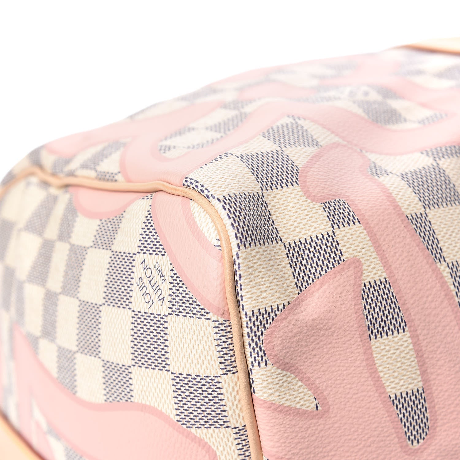 Louis Vuitton Damier Azur Tahitienne Keepall Bandouliere 50 Rose Ballerine 10 of 15