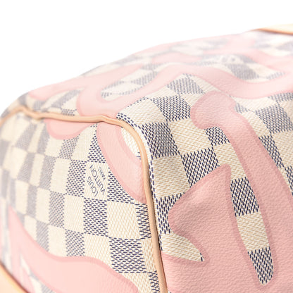Louis Vuitton Damier Azur Tahitienne Keepall Bandouliere 50 Rose Ballerine 10 of 15