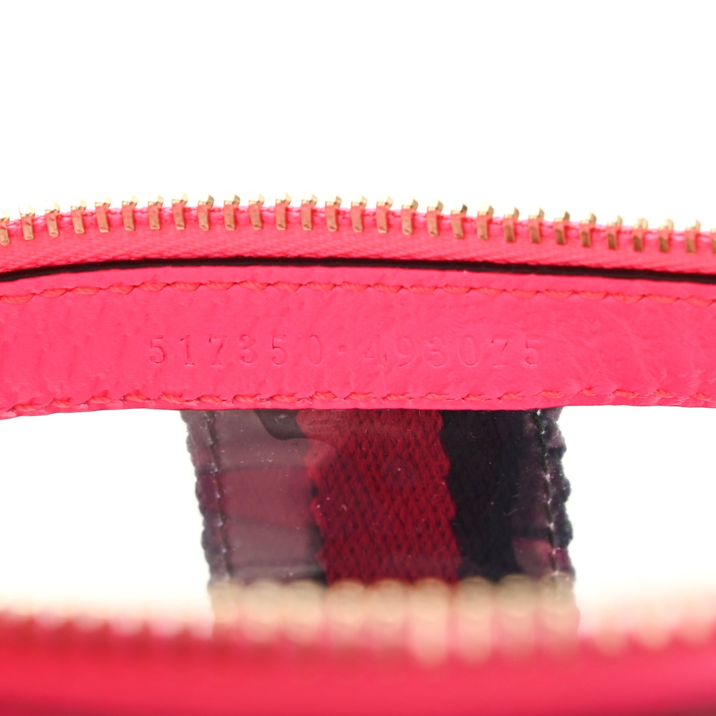 Vinyl Web Mini Ophidia Transparent Shoulder Bag Fluorescent Fuchsia
