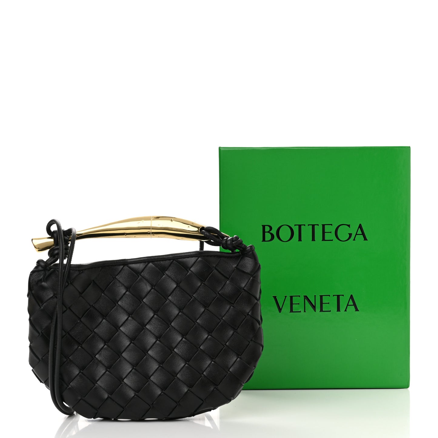 Nappa Intrecciato Mini Sardine Bag Black