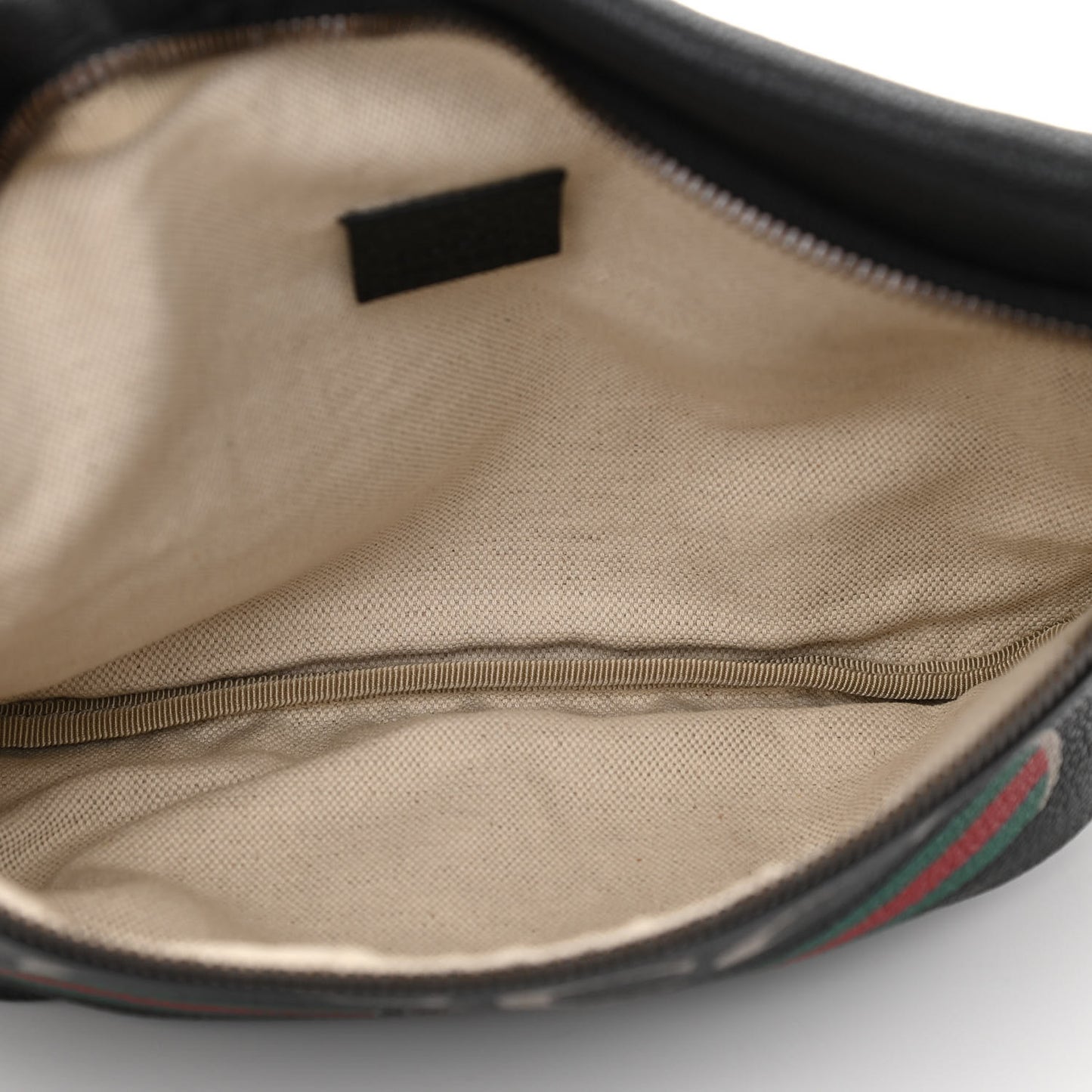 Grained Calfskin Logo Belt Bag Black