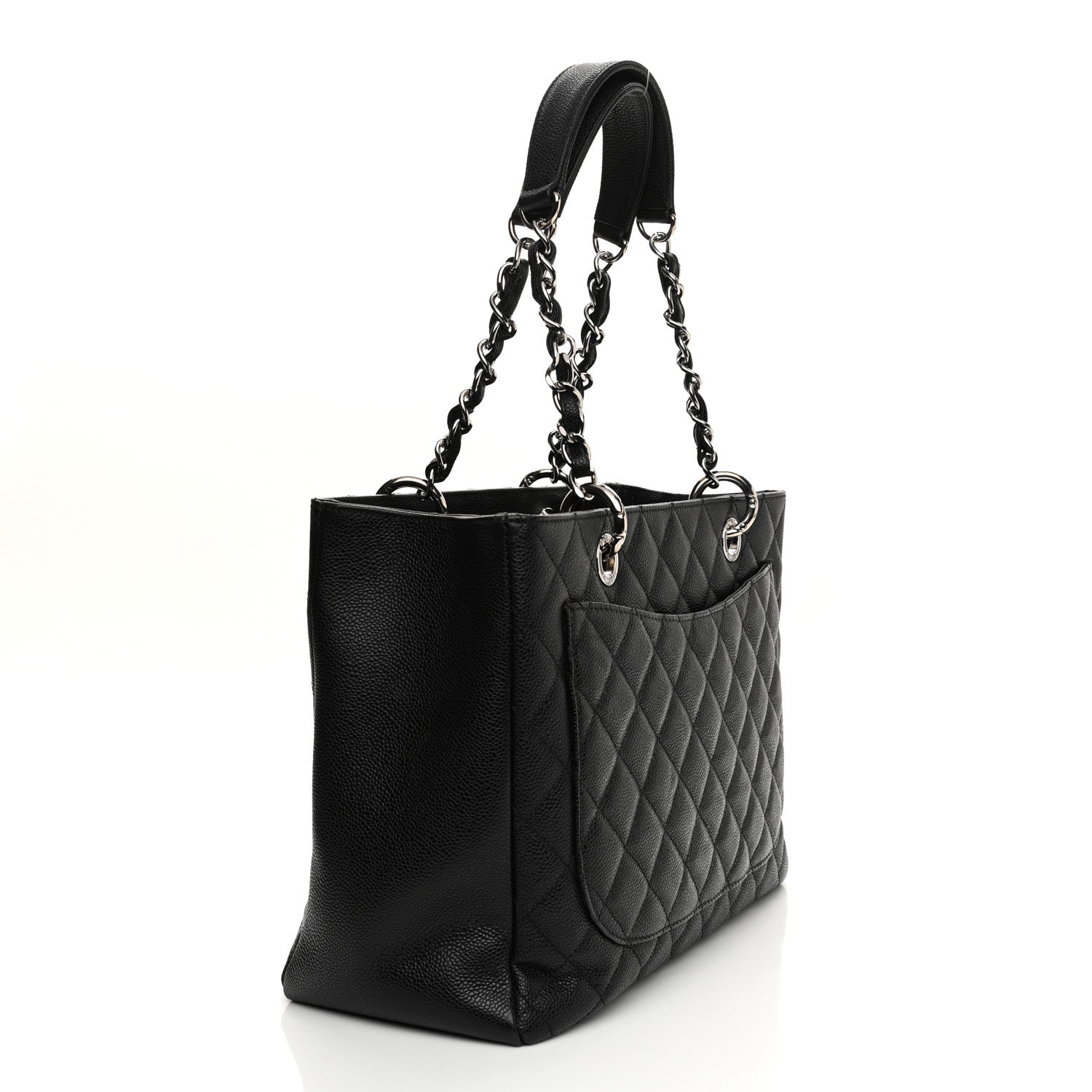 Chanel Caviar Quilted Grand Shopping Tote GST Black 3 of 10