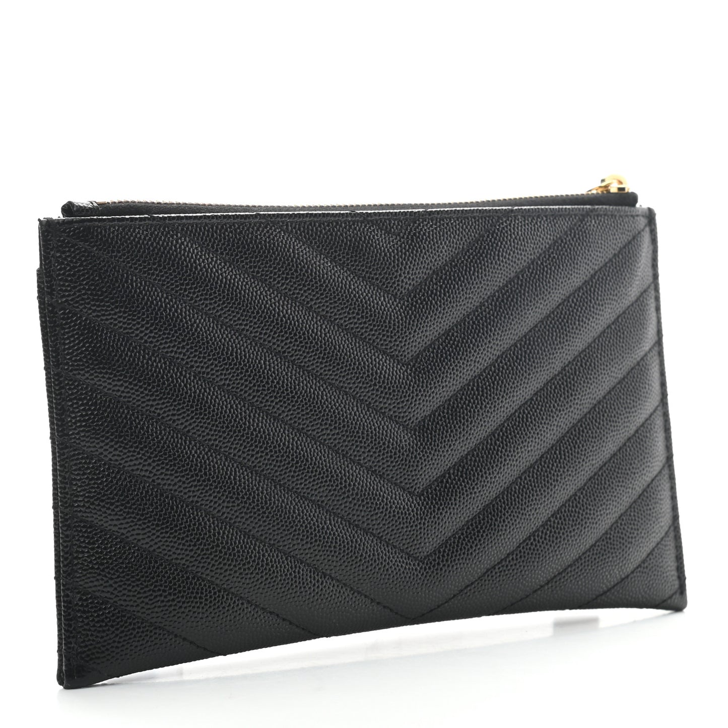 Grain De Poudre Chevron Monogram Bill Pouch Black