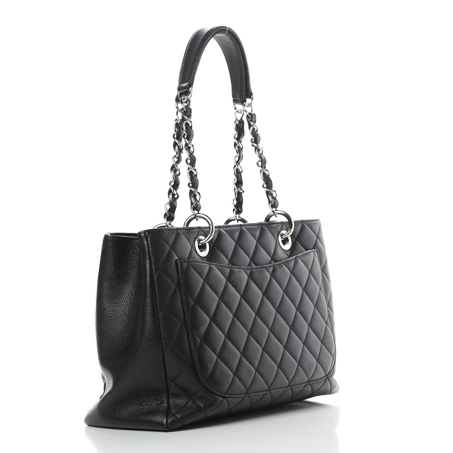 Caviar Quilted Grand Shopping Tote GST Black