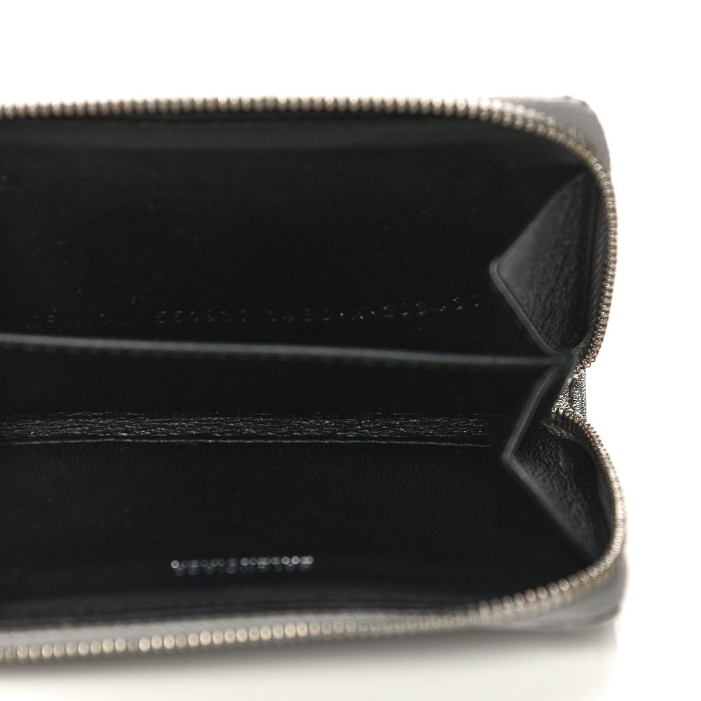 Metallic Calfskin Losange Monogram Everyday Zip Around Card Case Silver Black White