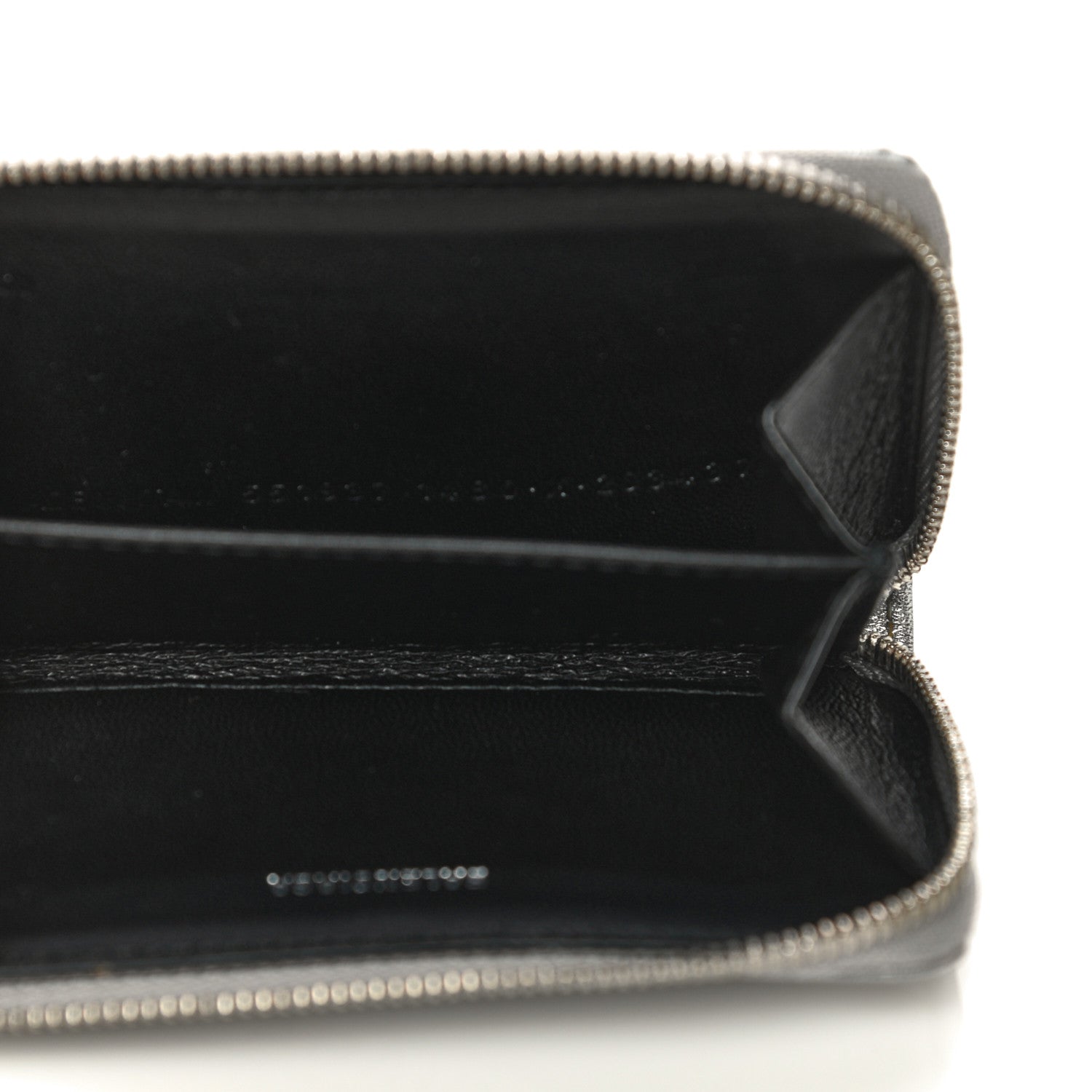 Balenciaga Metallic Calfskin Losange Monogram Everyday Zip Around Card Case Silver Black White 5 of 11