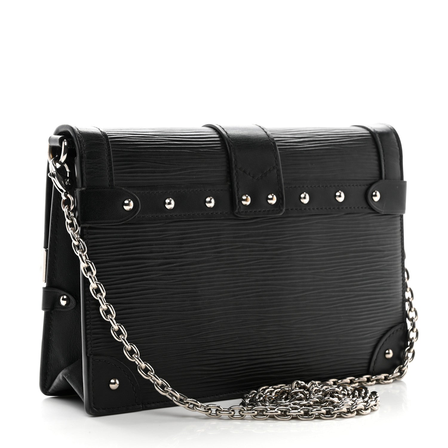 Louis Vuitton Epi Trunk Chain Wallet Black 3 of 11