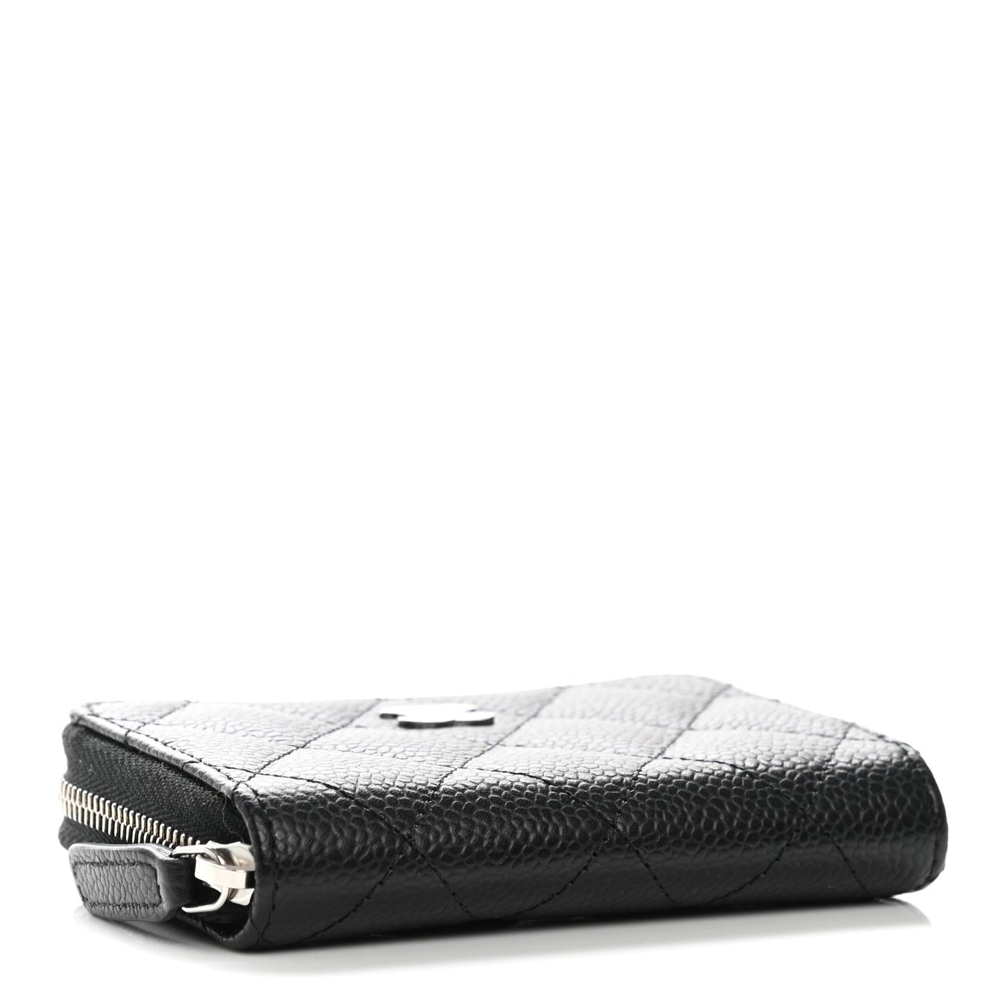 Caviar Quilted Classic Zipped Coin Purse Black