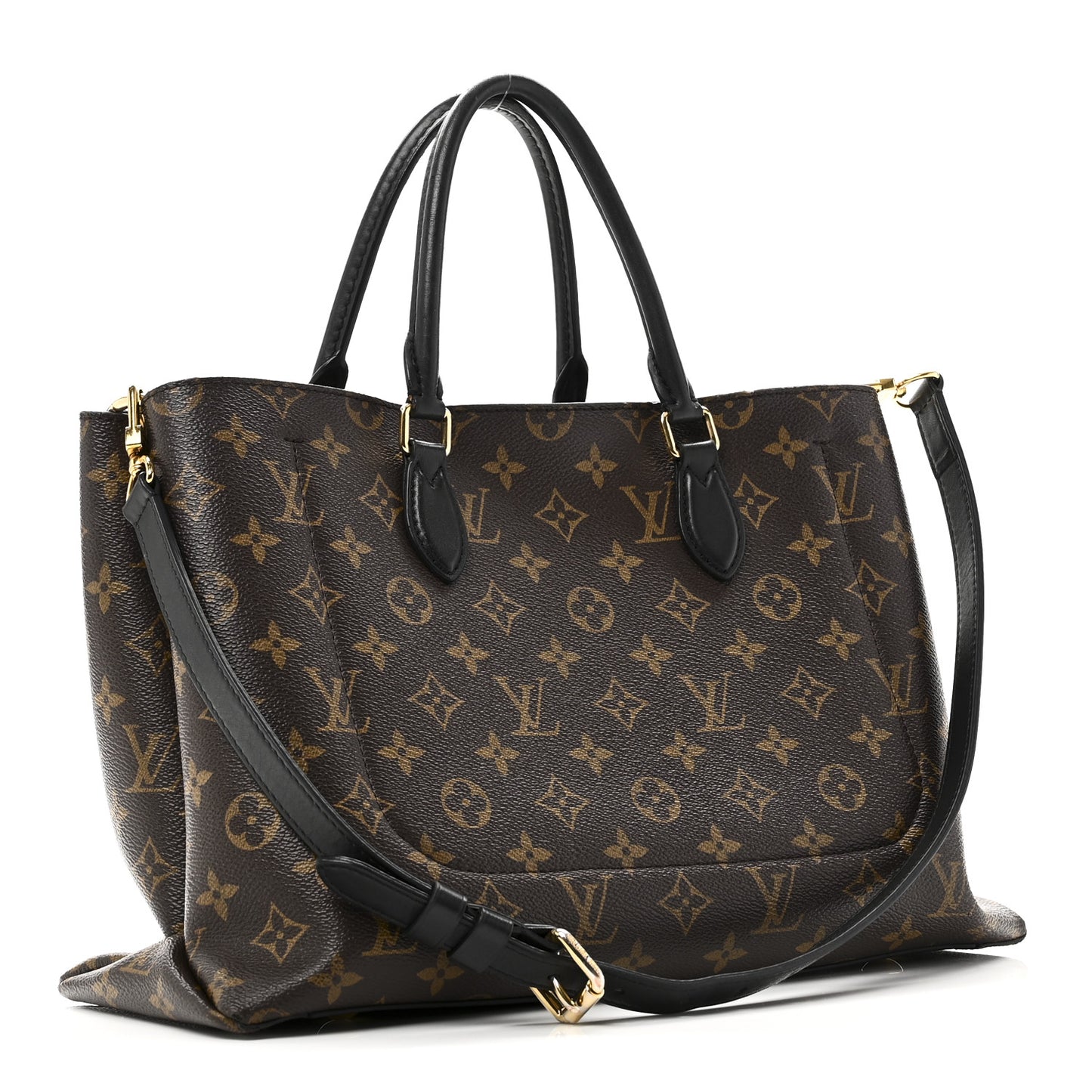 Monogram Flower Tote Black