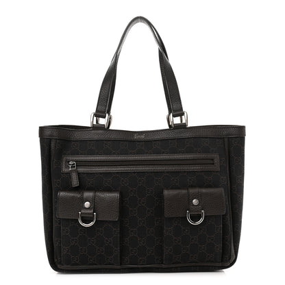 Gucci Monogram Abbey D Ring Tote Black 1 of 10