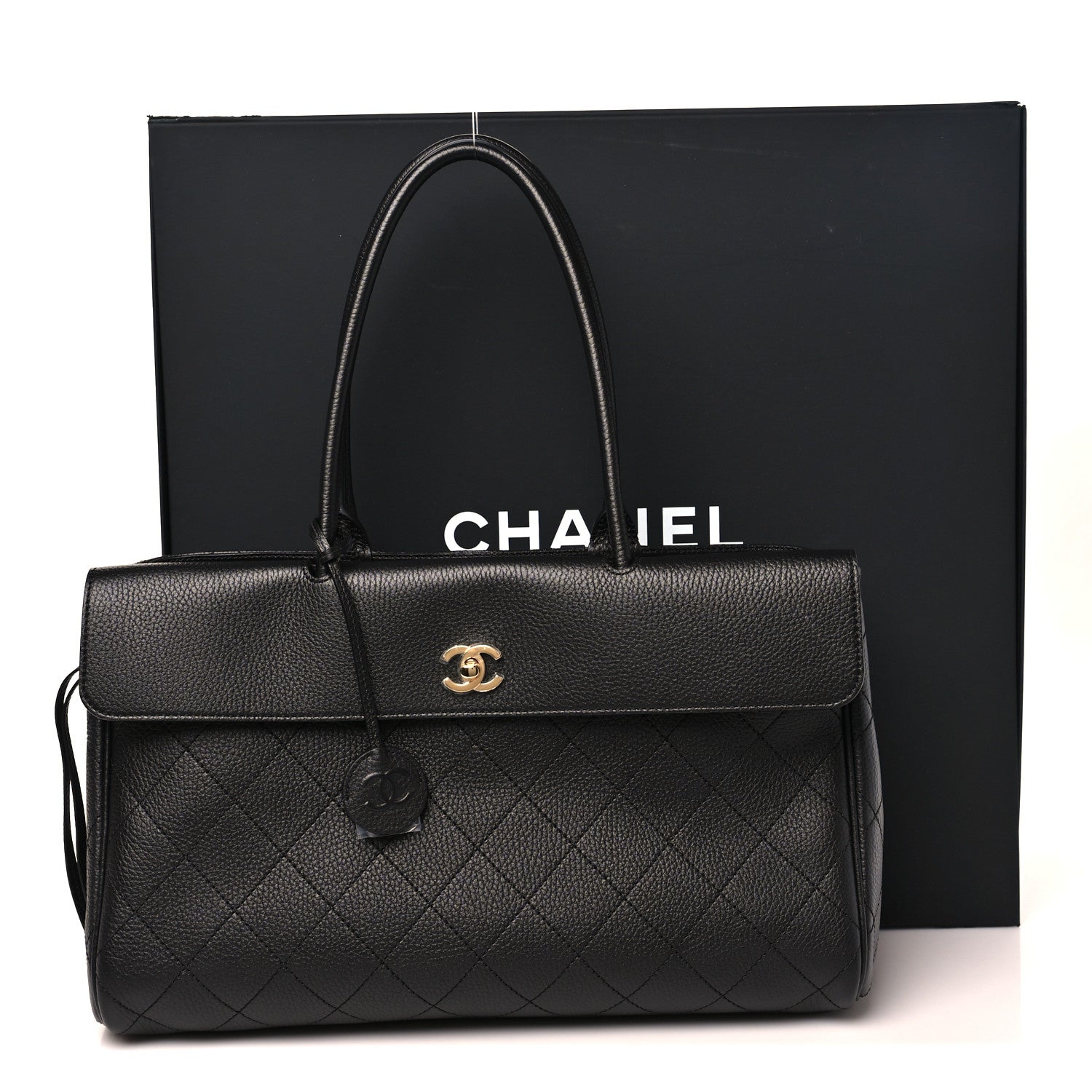 Chanel Grained Calfskin Stitched Urban Essentials Large Shopping Bag Black 11 of 11
