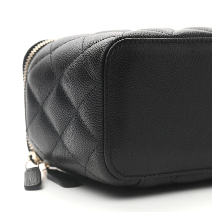 Chanel Caviar Quilted Small Tiny CC Vanity Case With Chain Black 8 of 9