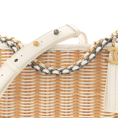 Chanel Rattan Calfskin Small Gabrielle Hobo Beige Ivory 8 of 11