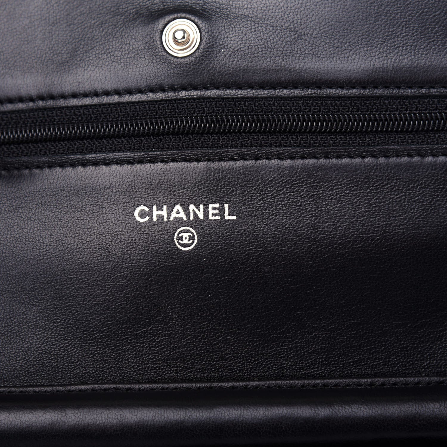 Chanel Lambskin Quilted Wallet On Chain WOC Black 6 of 12